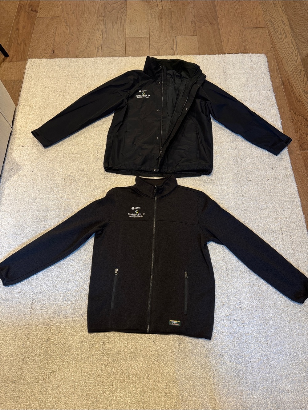 L.L. Bean Men's Black Sweater Fleece 3-in-1 Jacket (Branded)